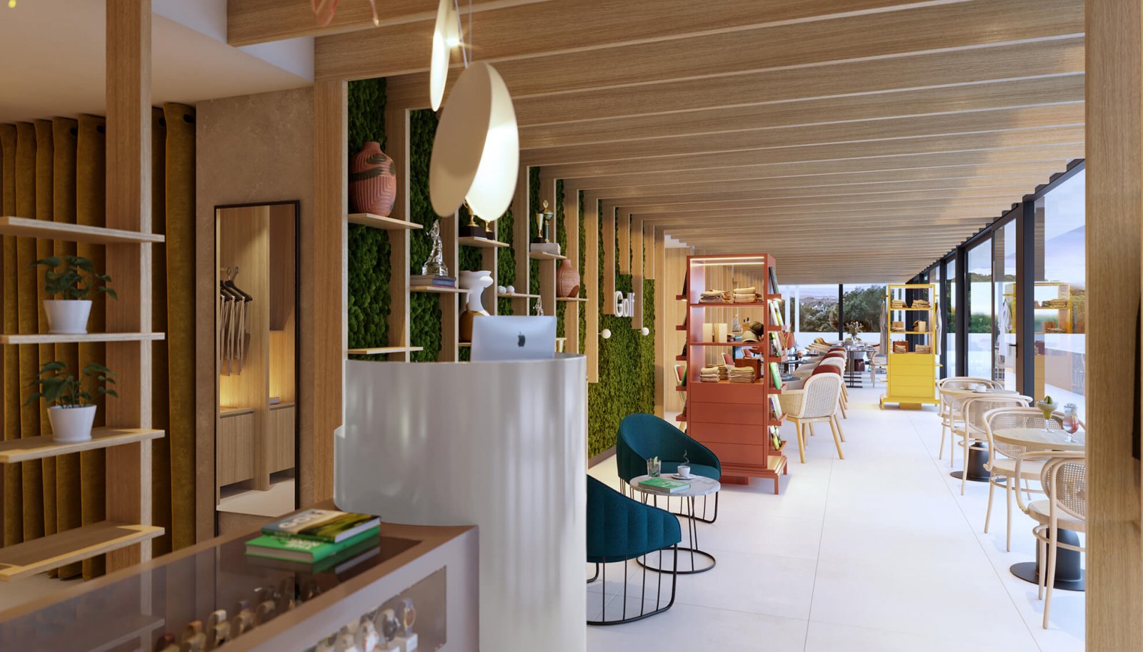 Another view of the pub with tables of the Sotogrande